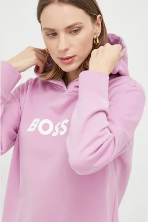 HUGO BOSS Felpa in cotone donna con cappuccio