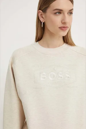 HUGO BOSS Felpa donna colore con applicazione 50518770