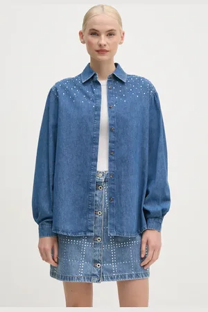 Pepe Jeans Camicia di jeans CHARLIE SPARKLE donna colore PL304962