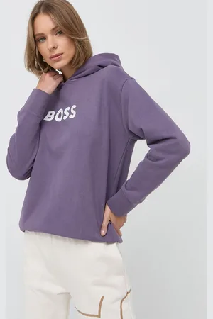 HUGO BOSS Felpa in cotone donna con cappuccio