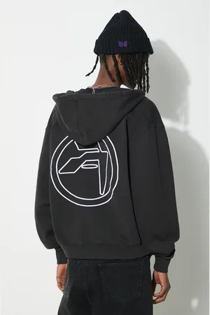 AMBUSH Felpa in cotone Embroidered Emblem Zip Up uomo colore con cappuccio BMBE002S24FLE