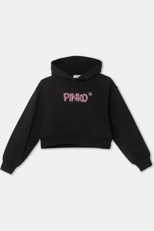 Pinko Felpa per bambini colore con cappuccio con applicazione F4PIJGHS100