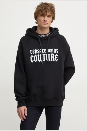 VERSACE Felpa in cotone uomo colore con cappuccio 77GAIL02 CF02L
