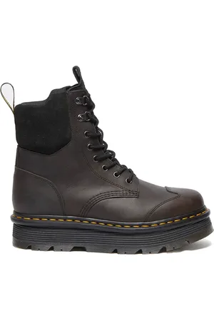Dr. Martens Stivali da motociclista in pelle Zebzag 8 Tie donna colore grigio DM32116733