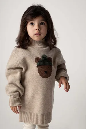 Donsje Maglione in cotone bambini Denn Merino Wool Sweater Bear colore 4083501