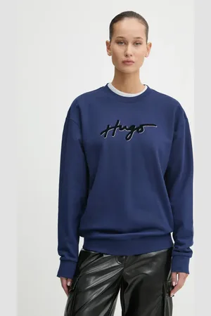 HUGO BOSS Felpa in cotone donna colore con applicazione 50528579