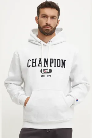 Champion Felpa uomo colore beige con cappuccio 220430