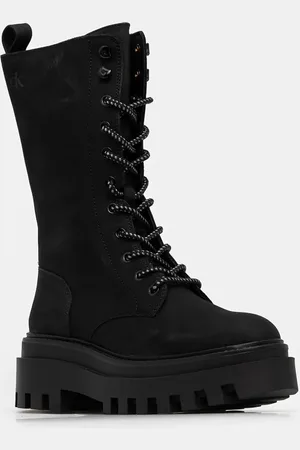 Calvin Klein Stivaletti alla caviglia FLATFORM LACE UP BOOT MG NB donna colore YW0YW01683