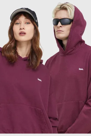Kaotiko Felpa in cotone colore con cappuccio