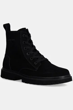 Calvin Klein Stivaletti brogue in pelle EVA BOOT MID LACEUP ICONIC DRESS uomo colore YM0YM01070
