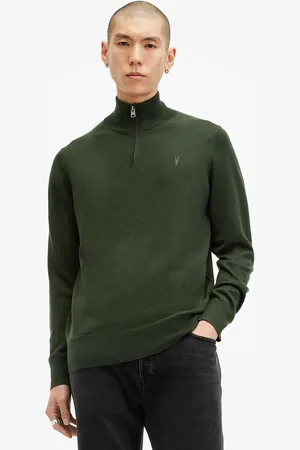 AllSaints Maglione in lana KILBURN ZIP FUNNEL uomo colore nero M082KB