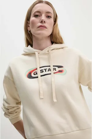 G-Star Felpa donna colore con cappuccio D25519-D427