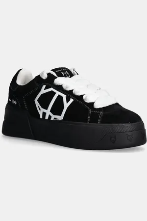 Naked Wolfe Sneakers in camoscio Kray colore Kray Hairy Cow Suede Black