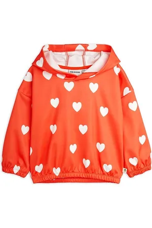 Mini Rodini Felpa per bambini Hearts colore con cappuccio 0
