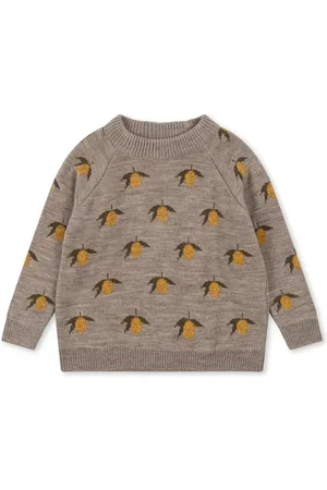 Konges Sløjd Maglione in cotone bambini BELOU LEMON KNIT BLOUSE colore KS101427