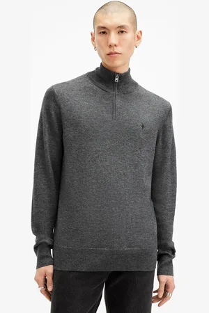 AllSaints Maglione in lana KILBURN ZIP FUNNEL uomo colore nero M082KB