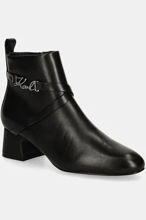 Karl Lagerfeld Stivaletti alla caviglia in pelle BONNIE donna colore KL30354