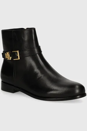 Ralph Lauren Stivaletti alla caviglia in pelle Brooke donna colore 802946807001