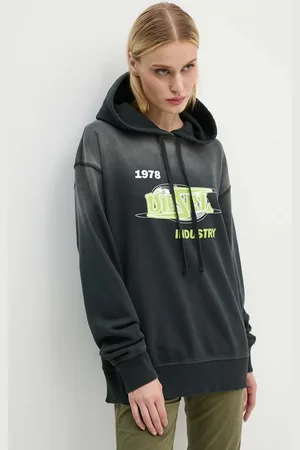 Diesel Felpa in cotone F-BUXT-HOOD-P2 donna colore con cappuccio A15386.0PHAQ