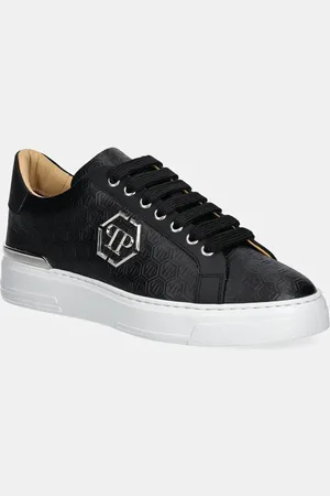 Philipp Plein Sneakers in pelle Nappa Lo-Top Monogram colore USC0665 PLE010N 02