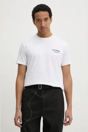 Iceberg T-shirt in cotone uomo colore con applicazione F046 6327
