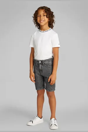 Calvin Klein Shorts in jeans bambino/a colore IB0IB02428