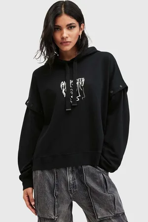 AllSaints Felpa in cotone INKSNTS AMPHIA HOODY donna colore con cappuccio W105JB