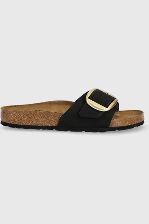 Birkenstock Ciabatte slide in camoscio MADRID BIG BUCKLE donna 1023342