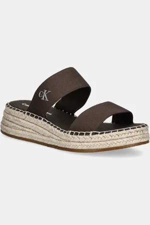 Calvin Klein Ciabatte slide SPORTY ROPE MG LTH WEBBING donna colore YW0YW01704