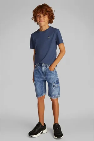 Calvin Klein Shorts in jeans bambino/a colore IB0IB02430