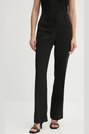 Bruuns Bazaar Pantaloni in misto lana colore BBW4207