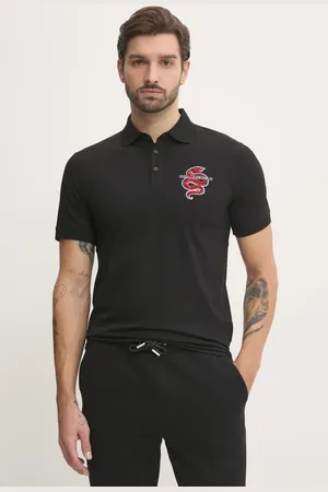 Karl Lagerfeld Polo in cotone colore con applicazione 551225.745400
