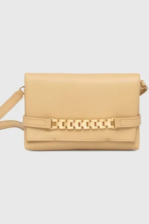 Victoria Beckham Borsa a mano in pelle colore giallo