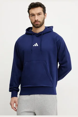 adidas Felpa Feelcozy uomo colore con cappuccio con applicazione JE3810