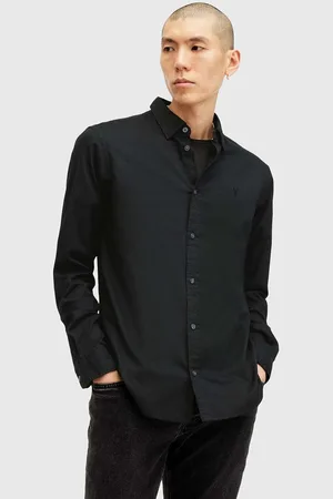 AllSaints Camicia in cotone HAWTHORNE LS SHIRT uomo colore M150SB