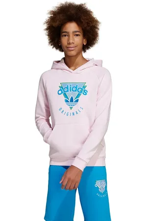 adidas Felpa per bambini colore con cappuccio con applicazione JC5864
