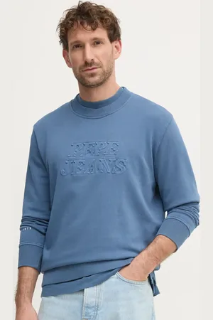 Pepe Jeans Felpa in cotone DARIUS CREW uomo colore con applicazione PM582760