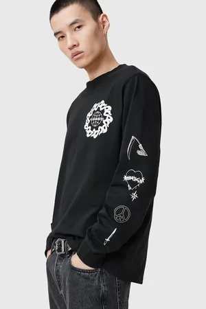AllSaints Felpa in cotone ORBITAL uomo colore M021PC