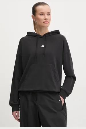 adidas Felpa Essentials donna colore con cappuccio con applicazione JD7989