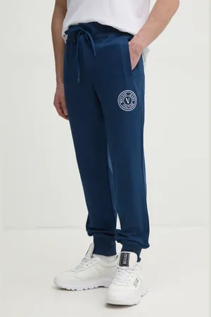 VERSACE Pantaloni della tuta di cotone uomo colore con applicazione 78GAAT00 CF01T