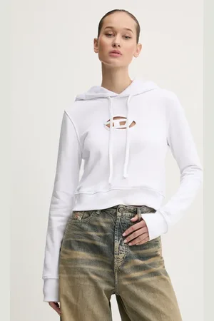 Diesel Felpa F-SLIMMY-HOOD-OD donna colore con cappuccio con applicazione A15714.0GRAC
