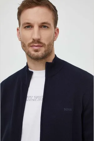 HUGO BOSS Cardigan in cotone colore