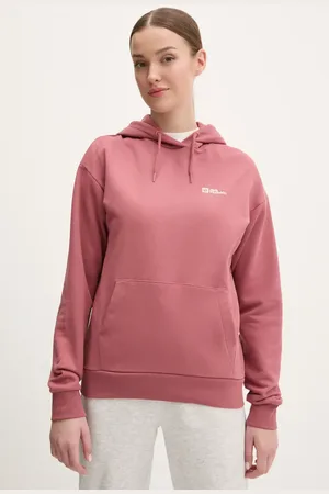 Jack Wolfskin Felpa in cotone Essential donna colore con cappuccio A63848