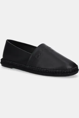 Calvin Klein Espadrillas in pelle ESPADRILLE LTH colore HM0HM01882