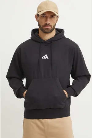 adidas Felpa Feelcozy uomo colore con cappuccio con applicazione JE3807