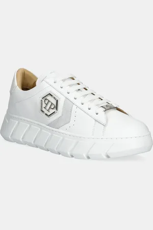 Philipp Plein Sneakers in pelle Nappa Lo-Top Hexagon colore USC0698 PLE075N 01