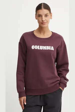Columbia Felpa Meridian Creek Crew donna colore con applicazione 2086051