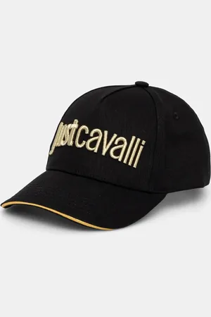 Roberto Cavalli Berretto da baseball in cotone colore con applicazione 78QAZK30 ZG192