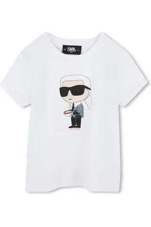 Karl Lagerfeld T-shirt in cotone per bambini colore Z30491
