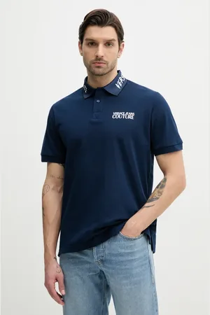 VERSACE Polo in cotone uomo colore 78GAGT05 CJ01T